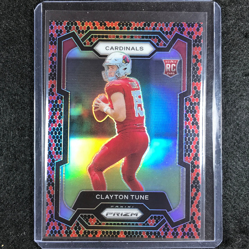 2023 Prizm Football Clayton Tune Rookie Base Snakeskin No 302