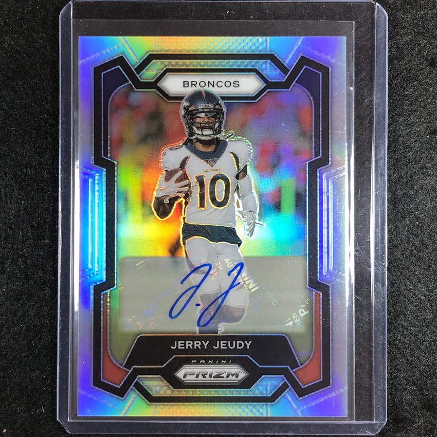 2023 Prizm Football Jerry Jeudy Base Auto Silver Prizm No 87