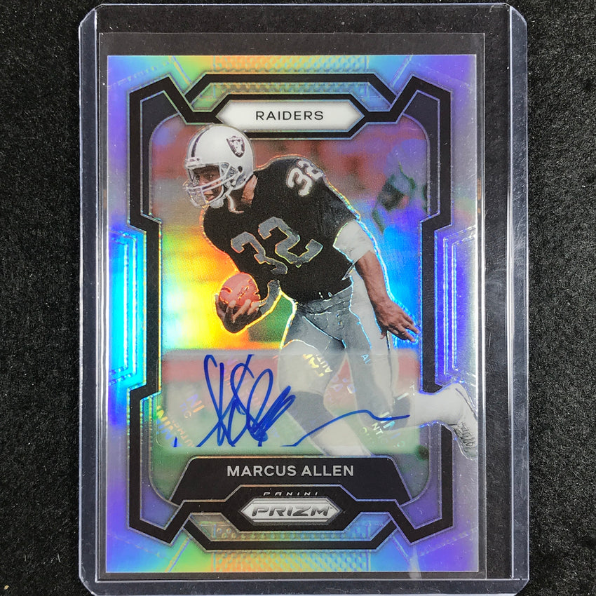 2023 Prizm Football Marcus Allen Base Auto Silver Prizm No 179
