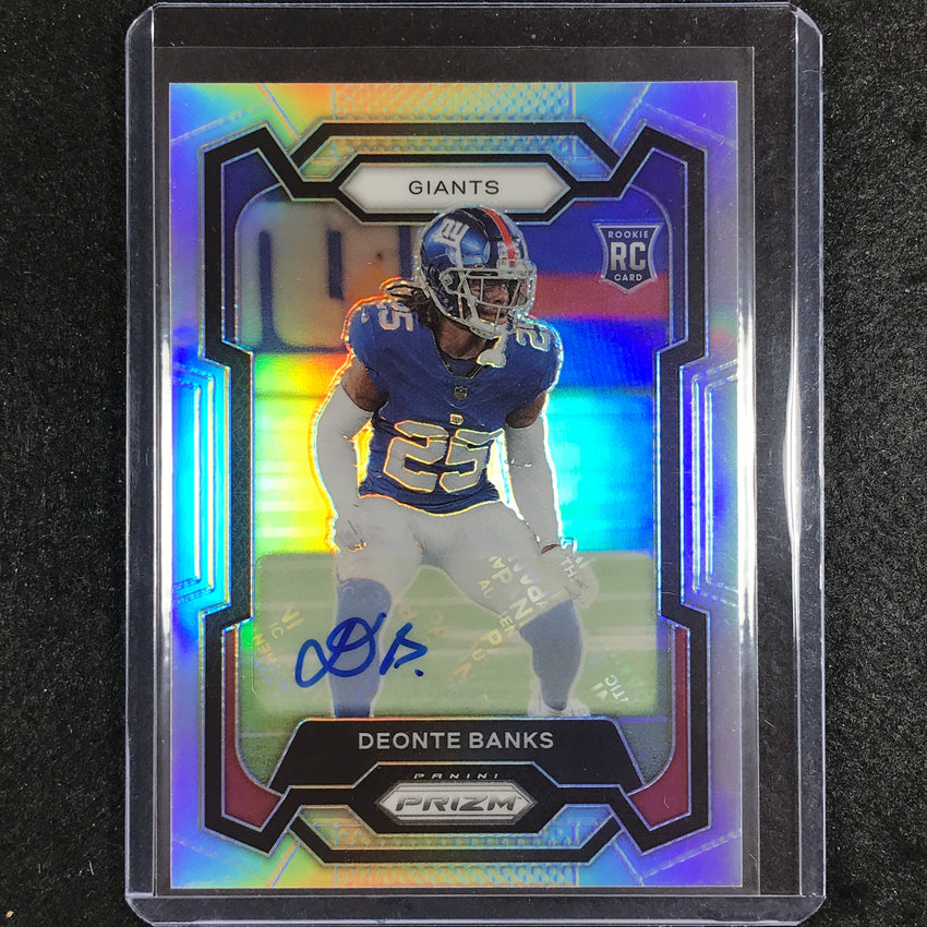 2023 Prizm Football Deonte Banks Base Rookie Auto Silver Prizm No 376