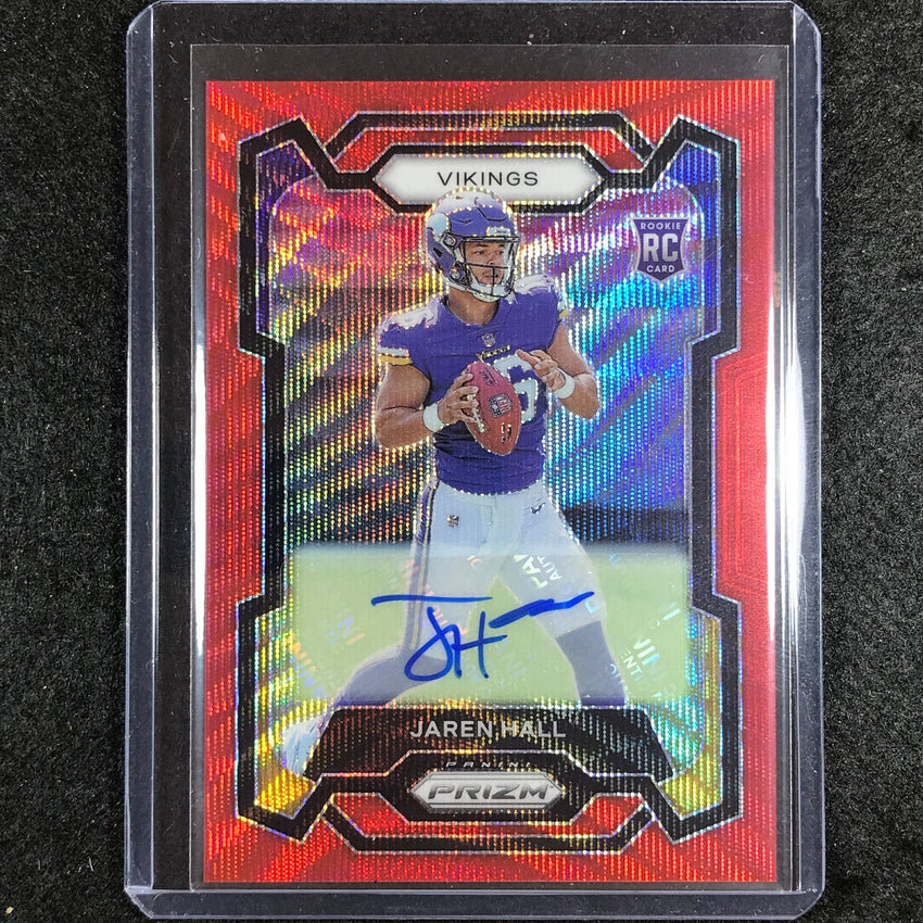 2023 Prizm Football Jaren Hall Base Rookie Auto Red Wave 36/149