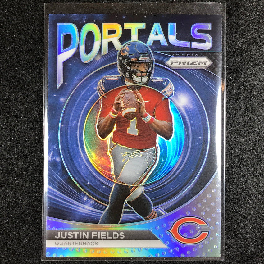 2023 Prizm Football JUSTIN FIELDS Portals Silver Prizm #7