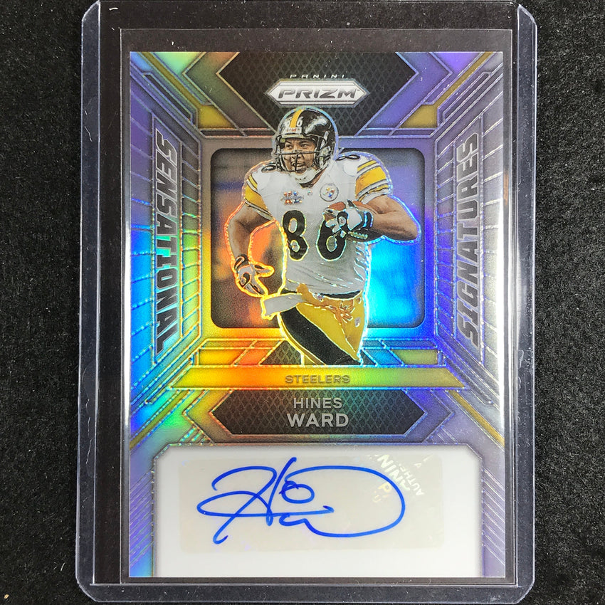 2023 Prizm Football Hines Ward Sensational Signatures Auto Silver Prizm 90/149