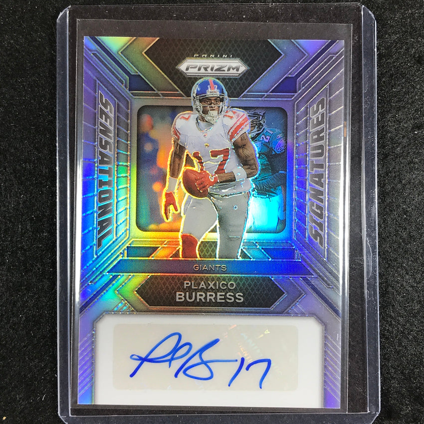 2023 Prizm Football Plaxico Burress Sensational Signatures Auto Silver 108/149