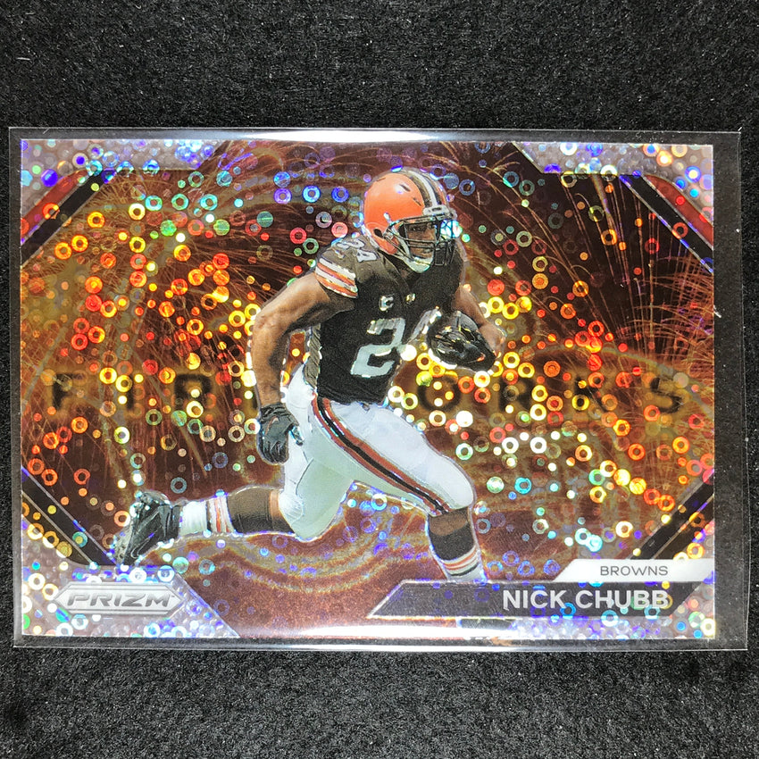 2023 Prizm Football NICK CHUBB Fireworks No Huddle #13