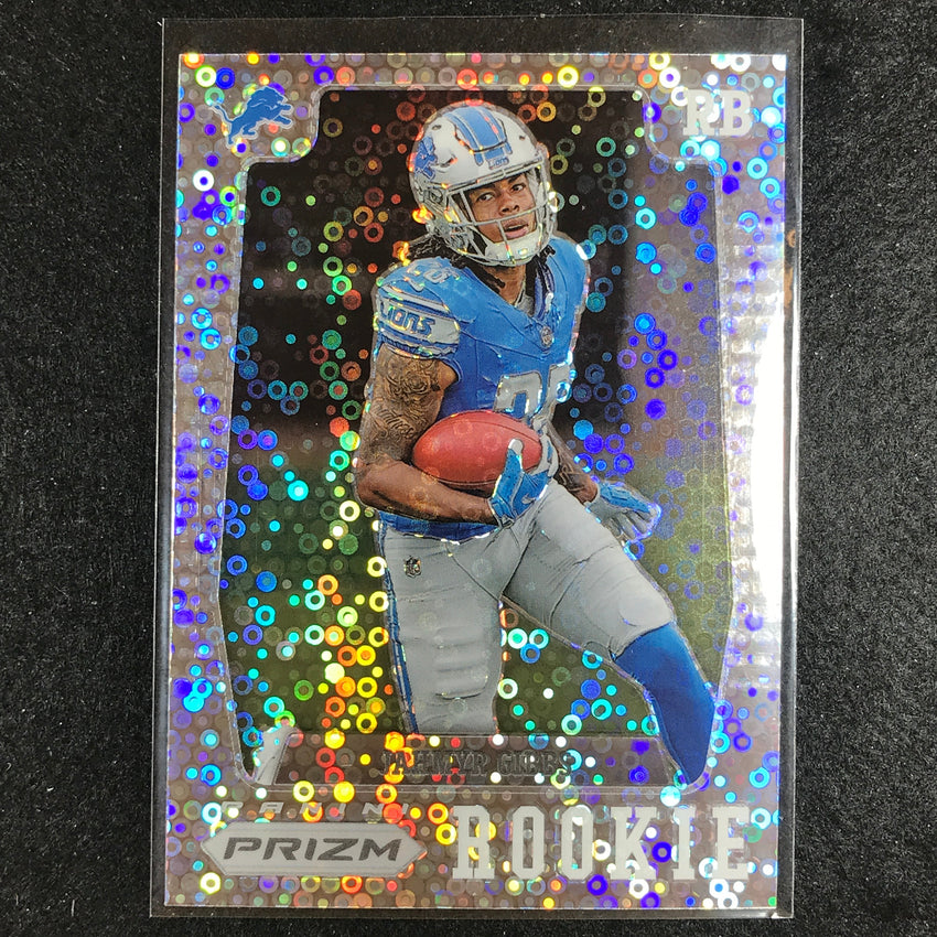 2023 Prizm Football Jahmyr Gibbs Prizm Flashback Rookie No Huddle No 7
