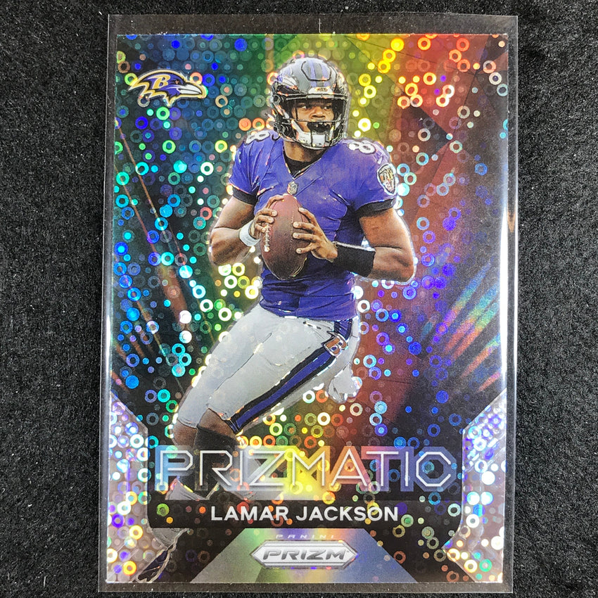 2023 Prizm Football LAMAR JACKSON Prizmatic No Huddle #12