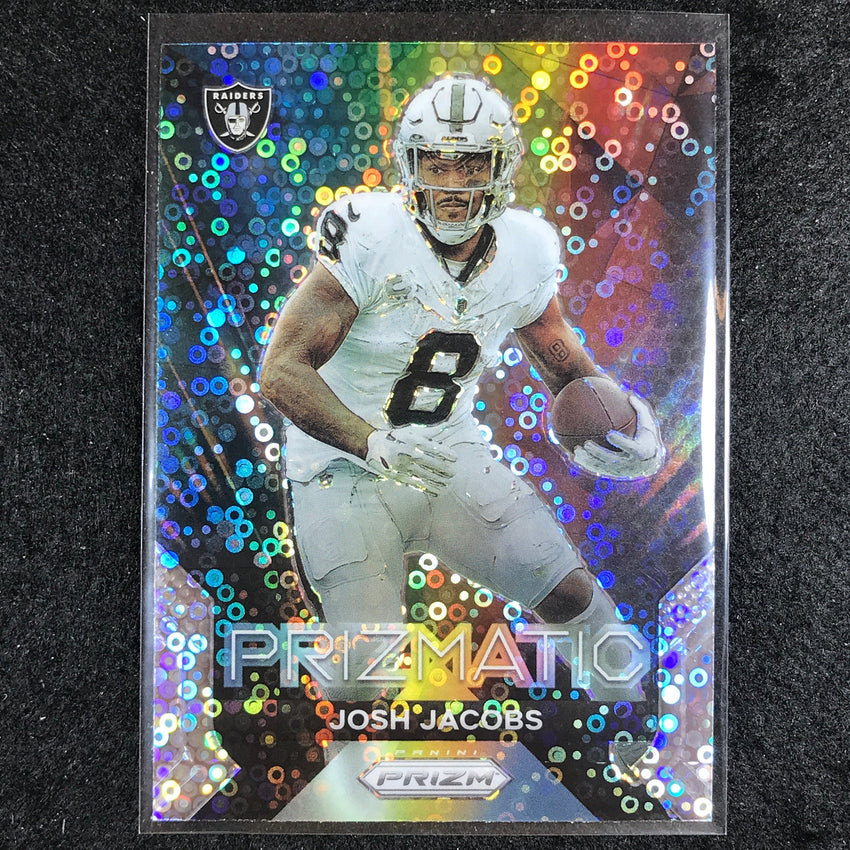 2023 Prizm Football Josh Jacobs Prizmatic No Huddle No 15