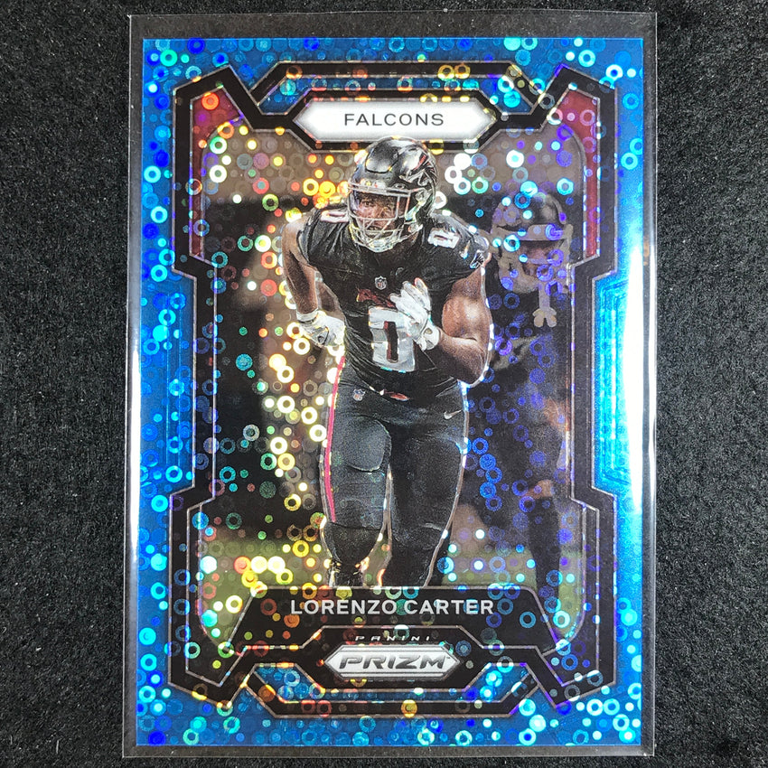2023 Prizm Football LORENZO CARTER Base No Huddle Blue 91/95