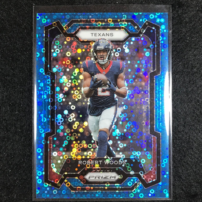 2023 Prizm Football ROBERT WOODS Base No Huddle Blue 41/95