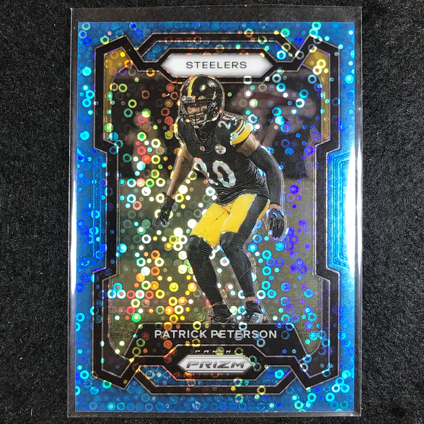2023 Prizm Football PATRICK PETERSON Base No Huddle Blue 33/95