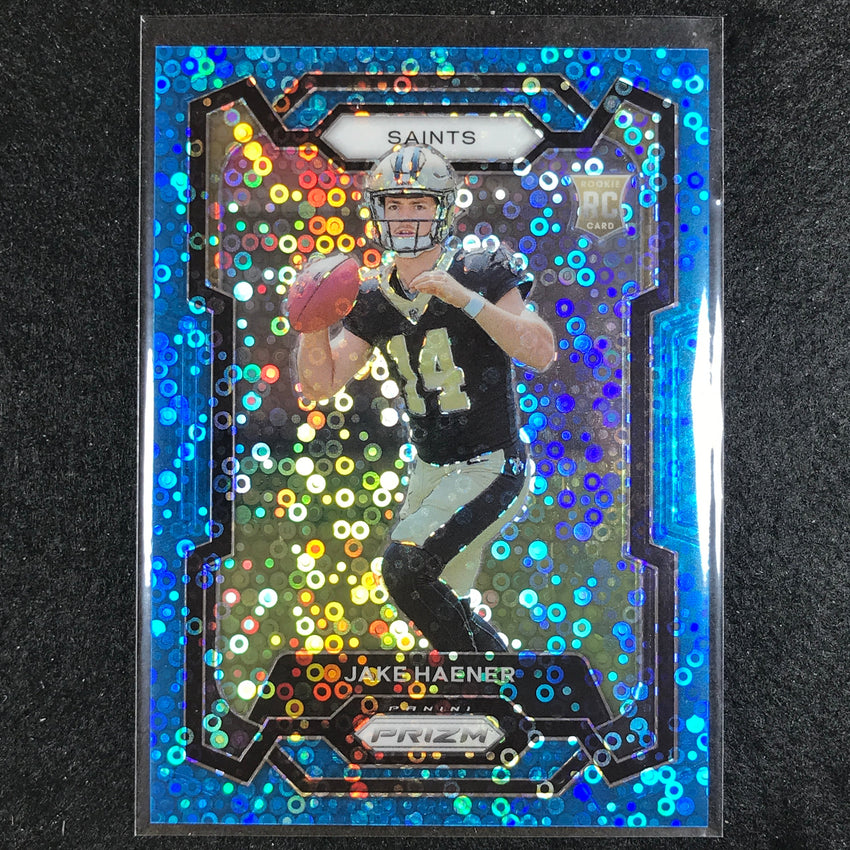 2023 Prizm Football Jake Haener Rookie Base No Huddle Blue 26/95