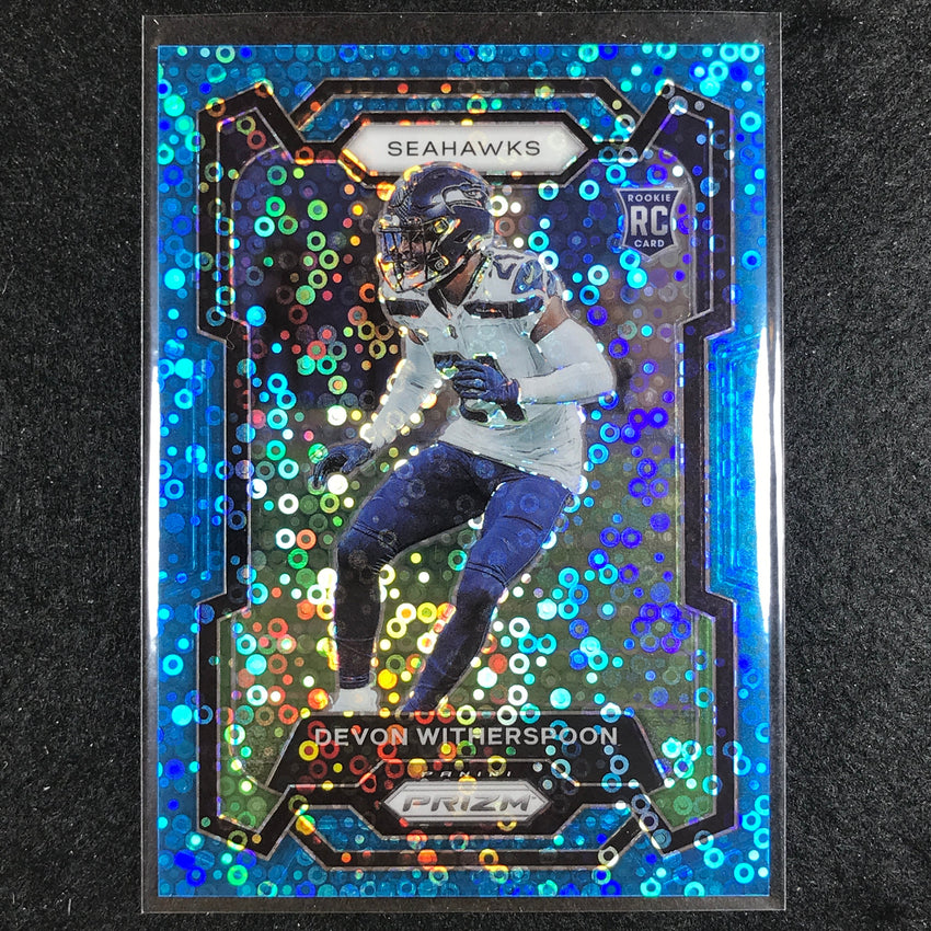 2023 Prizm Football Devon Witherspoon Rookie Base No Huddle Blue 43/95