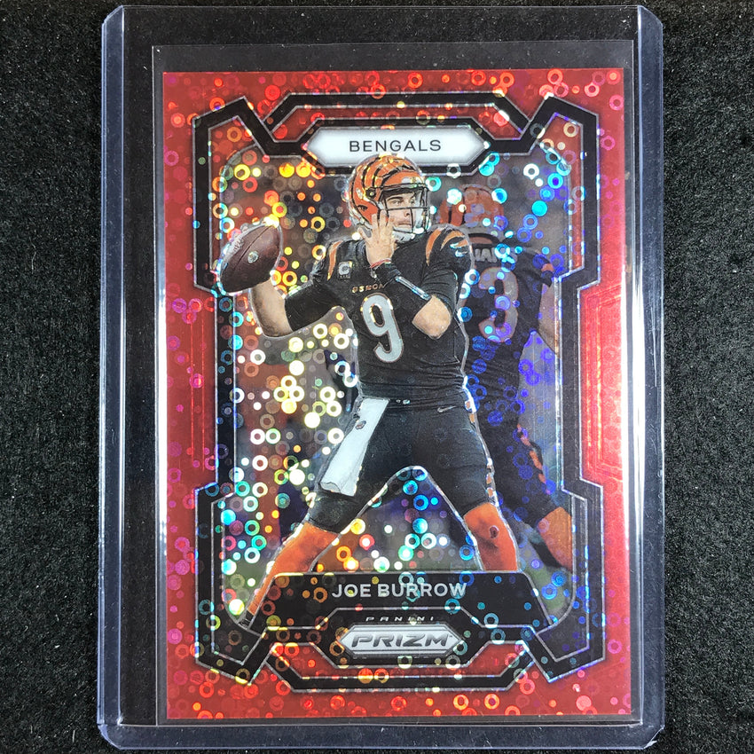 2023 Prizm Football Joe Burrow Base No Huddle Red 58/70
