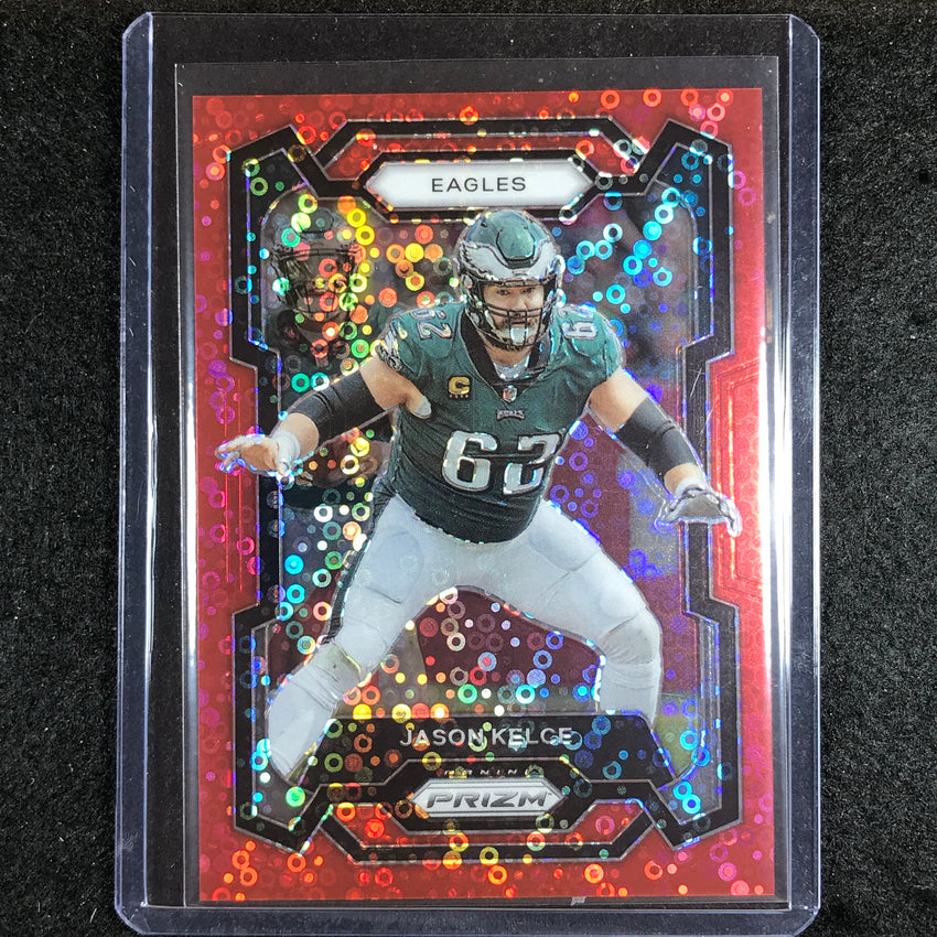2023 Prizm Football Jason Kelce Base No Huddle Red 60/70