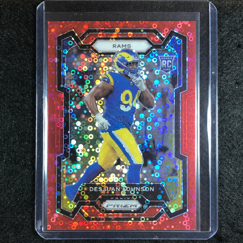 2023 Prizm Football DESJUAN JOHNSON Rookie Base No Huddle Red 52/70