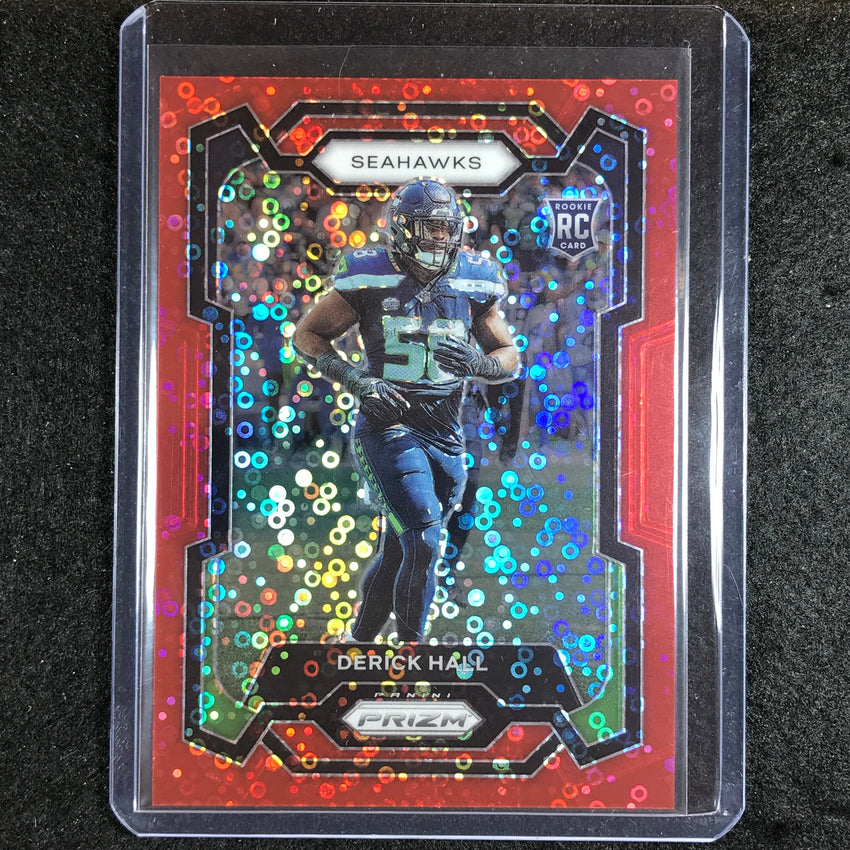 2023 Prizm Football DERICK HALL Rookie Base No Huddle Red 22/70
