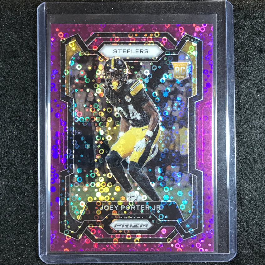 2023 Prizm Football Joey Porter Jr. Rookie Base No Huddle Purple 34/35