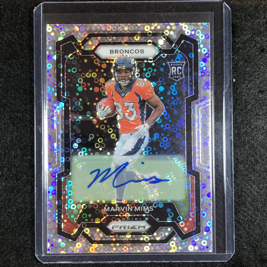 2023 Prizm Football Marvin Mims Base Rookie Auto No Huddle No 327
