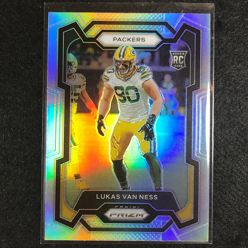 2023 Prizm Football Lukas Van Ness Rookie Base Silver Prizm No 336