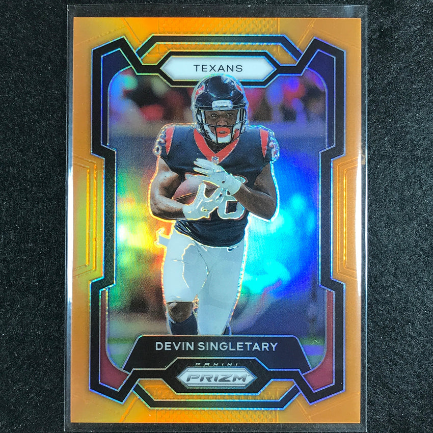 2023 Prizm Football Devin Singletary Base Orange 72/249