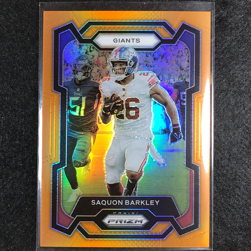 2023 Prizm Football Saquon Barkley Base Orange 124/249
