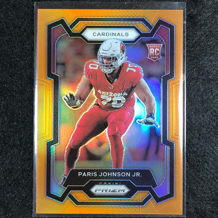 2023 Prizm Football Paris Johnson Jr. Rookie Base Orange 111/249