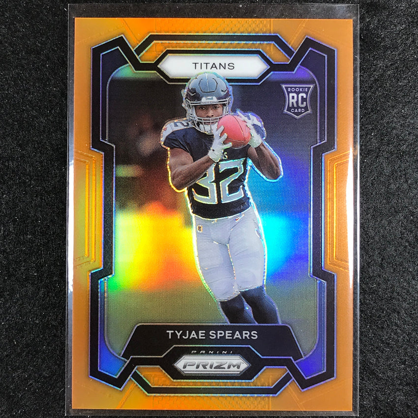 2023 Prizm Football Tyjae Spears Rookie Base Orange 227/249