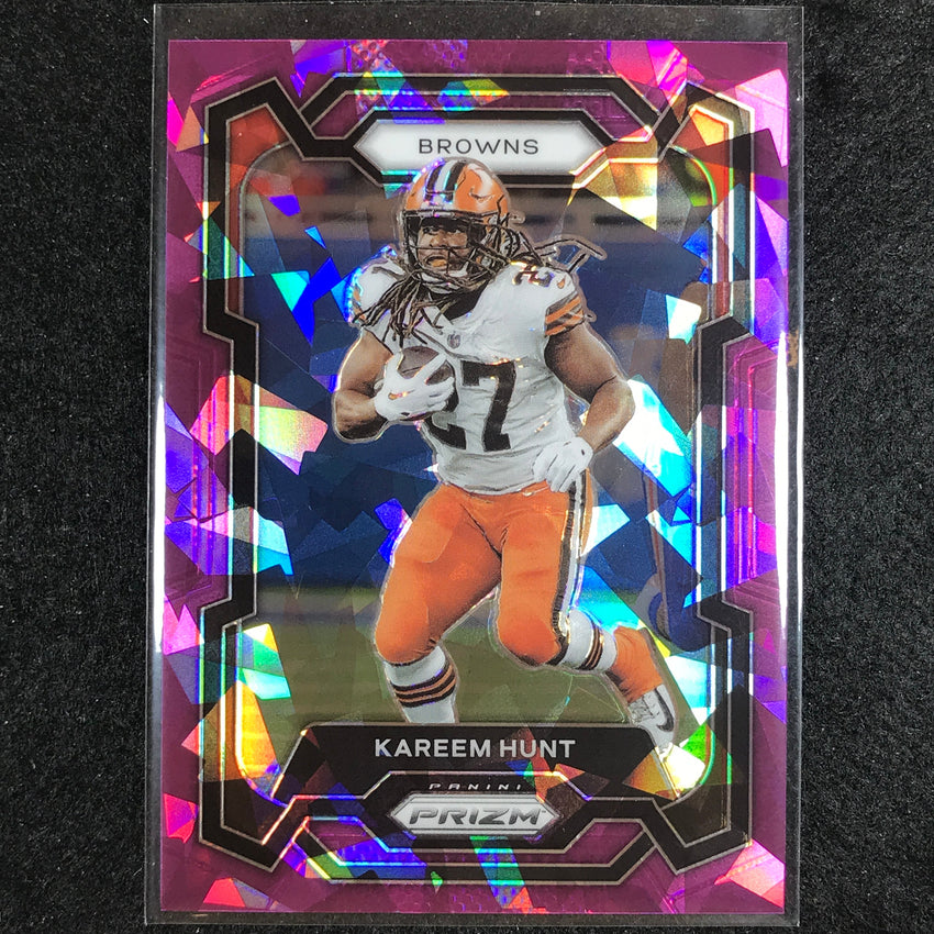 2023 Prizm Football Kareem Hunt Base Purple Ice 191/225