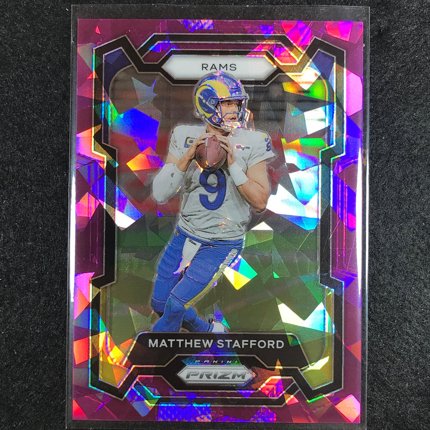 2023 Prizm Football Matthew Stafford Base Purple Ice 5/225