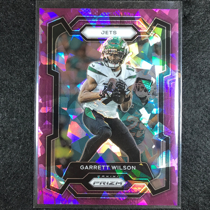 2023 Prizm Football Garrett Wilson Base Purple Ice 129/225