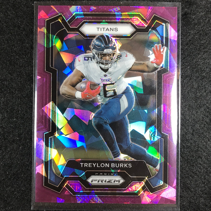 2023 Prizm Football Treylon Burks Base Purple Ice 151/225