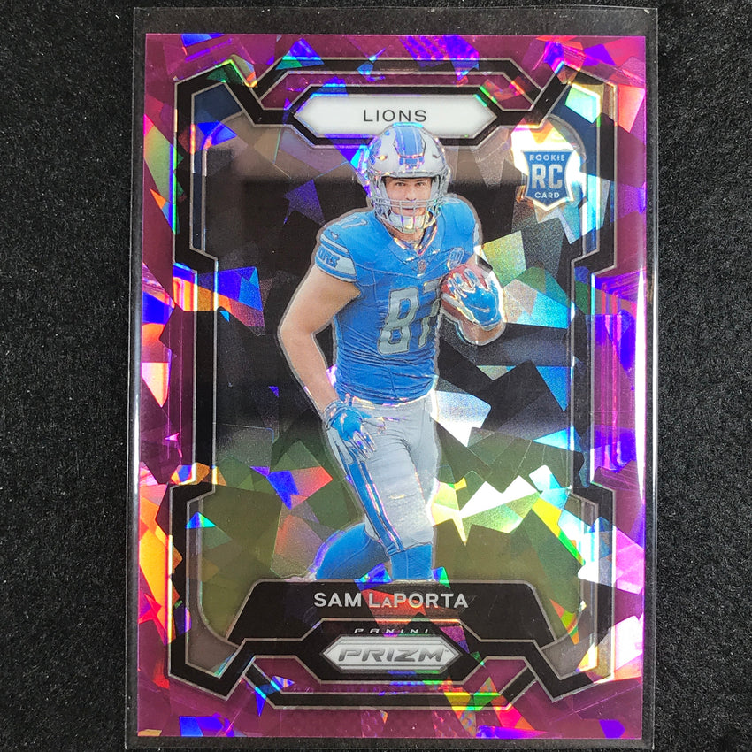 2023 Prizm Football Sam Laporta Rookie Base Purple Ice 216/225