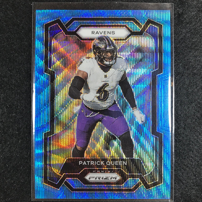 2023 Prizm Football Patrick Queen Base Blue Wave 147/199