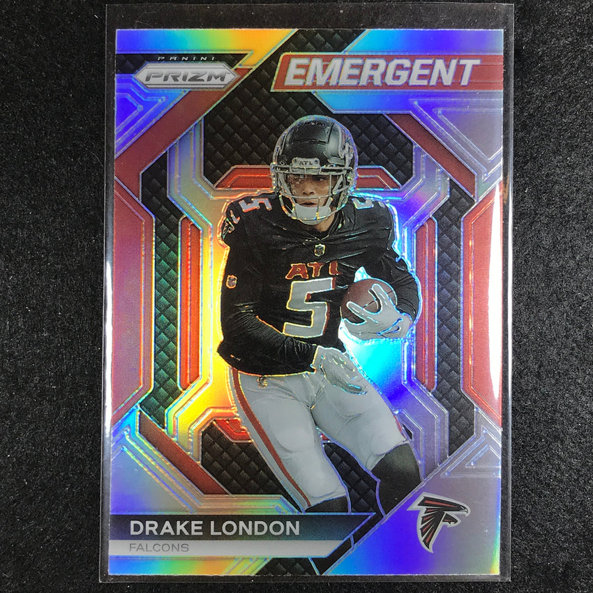2023 Prizm Football DRAKE LONDON Emergent Silver Prizm #9
