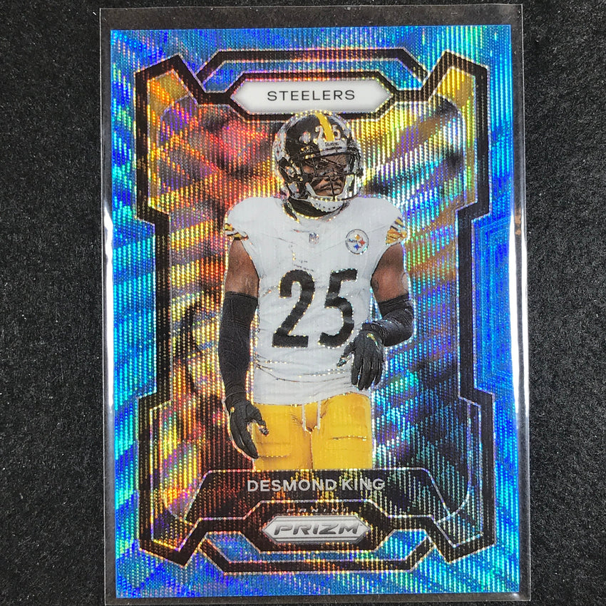 2023 Prizm Football Desmond King Base Blue Wave 192/199