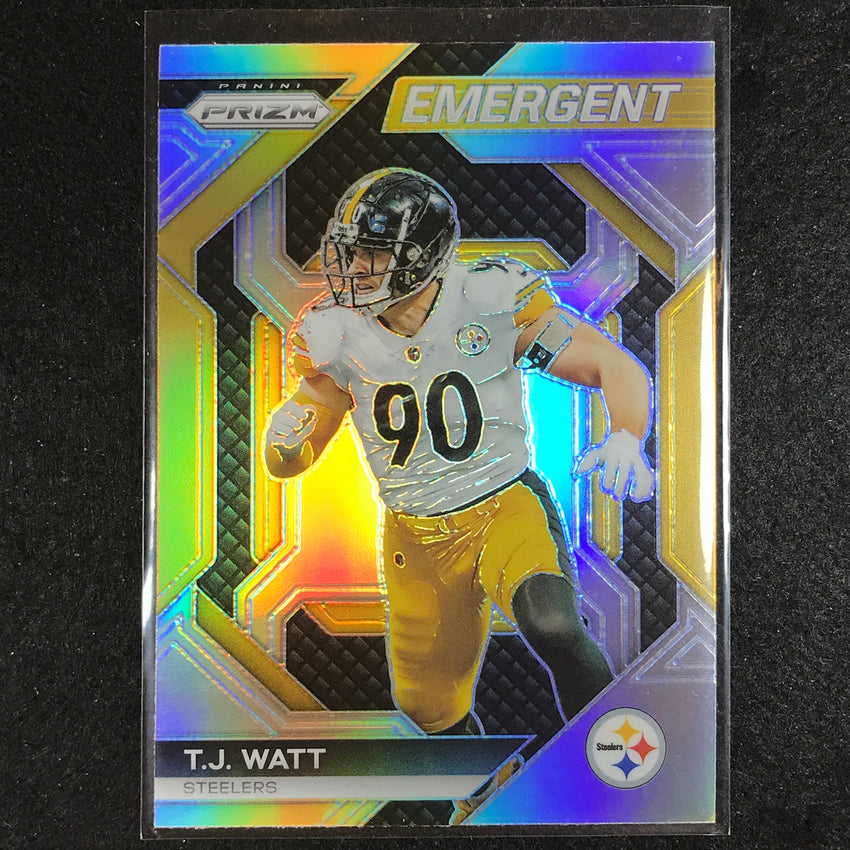 2023 Prizm Football T.J. WATT Emergent Silver Prizm #17