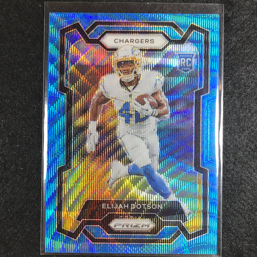 2023 Prizm Football Elijah Dotson Rookie Base Blue Wave 92/199