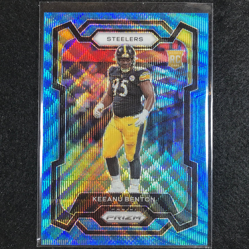 2023 Prizm Football Keeanu Benton Rookie Base Blue Wave 112/199