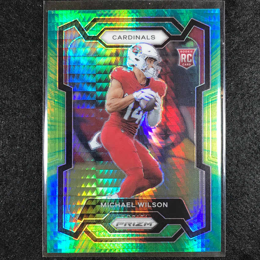 2023 Prizm Football Michael Wilson Rookie Base Hyper 134/175