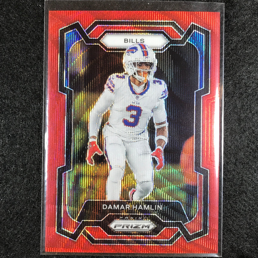 2023 Prizm Football Damar Hamlin Base Red Wave 55/149