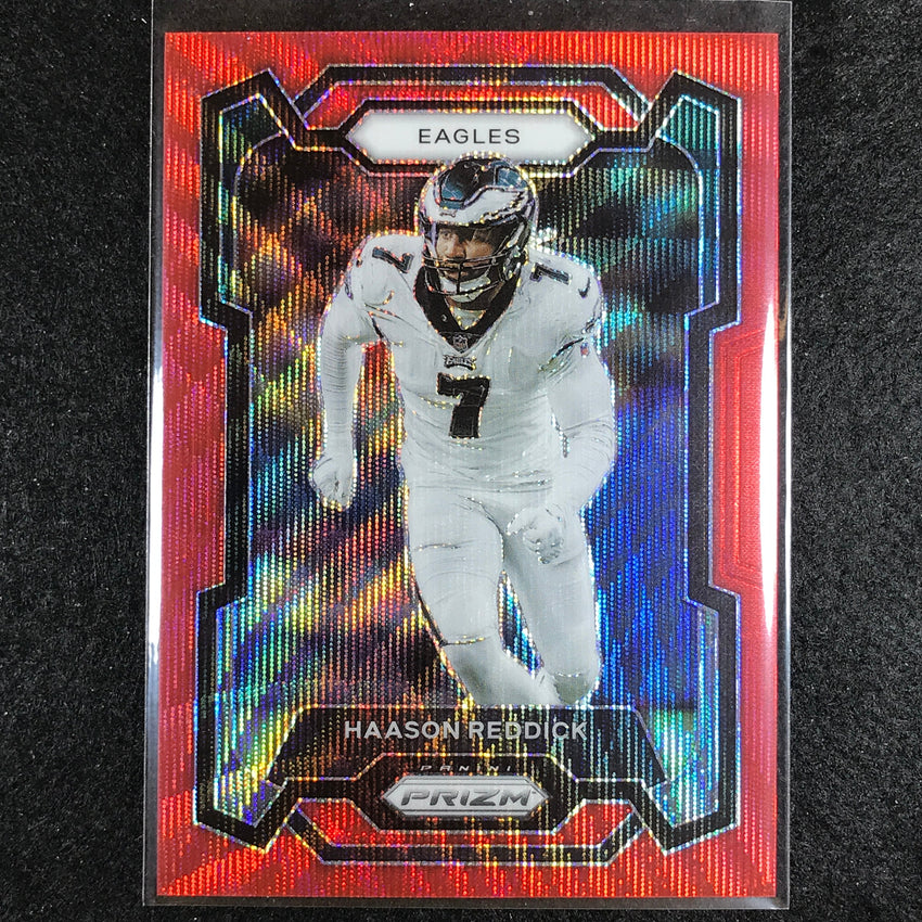 2023 Prizm Football Haason Reddick Base Red Wave 3/149