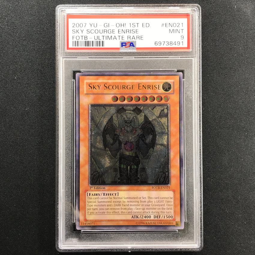 PSA 9 Sky Scourge Enrise - FOTB-EN021 - Ultimate Rare 1st Edition 491