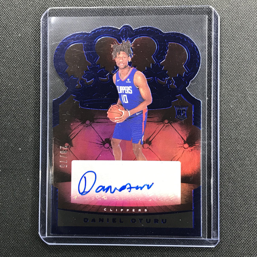 2020-21 Crown Royale Daniel Oturu Rookie Crown Auto Blue 28/75