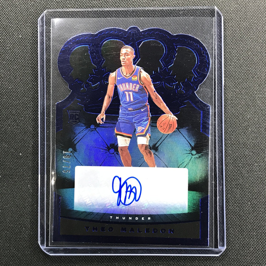 2020-21 Crown Royale Theo Maledon Rookie Crown Auto Blue 18/75