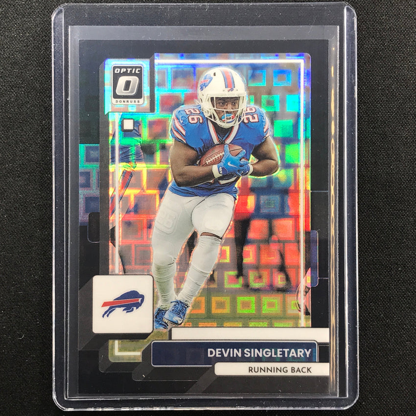 2022 Donruss Optic Devin Singletary Black Pandora 13/25