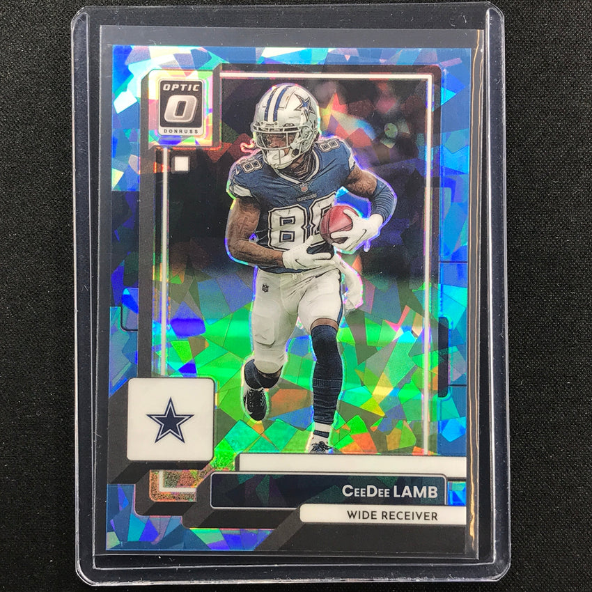 2022 Donruss Optic Ceedee Lamb Blue Cracked Ice 12/15