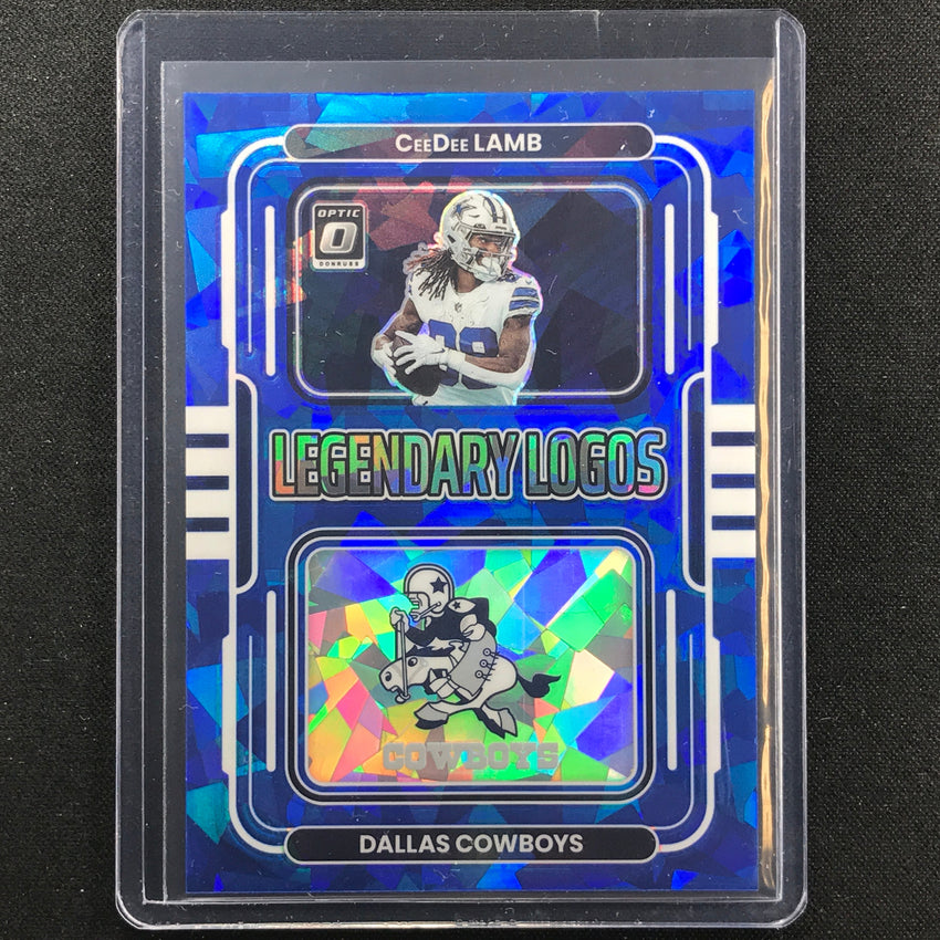 2022 Donruss Optic Ceedee Lamb Legendary Logos Blue Cracked Ice 15/15