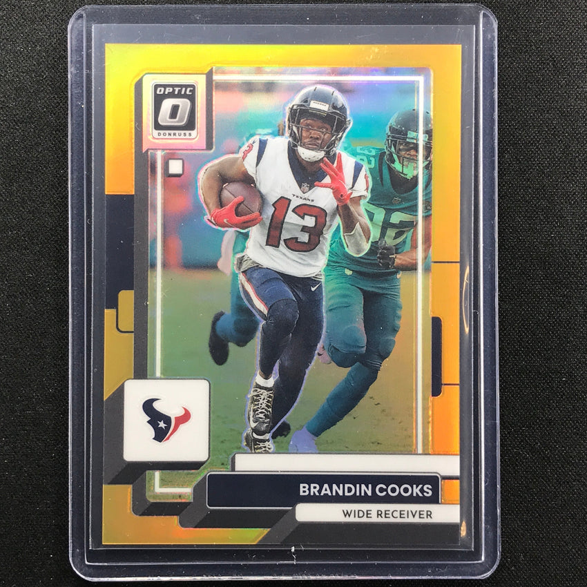 2022 Donruss Optic Brandin Cooks Gold Prizm 6/10