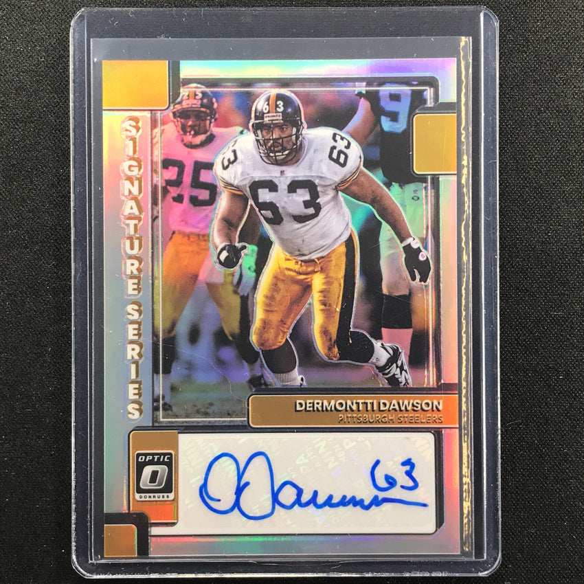 2022 Donruss Optic Dermontti Dawson Signature Series Auto Holo Silver No Dd